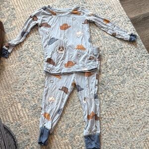 Angel Dear Light Blue Cowboy Hat Pajama Set